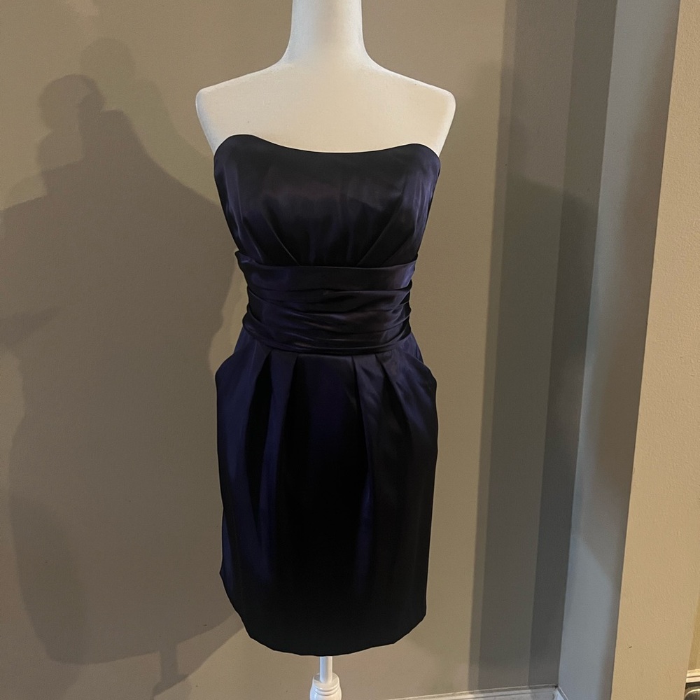 Elegant Purple Strapless Dress